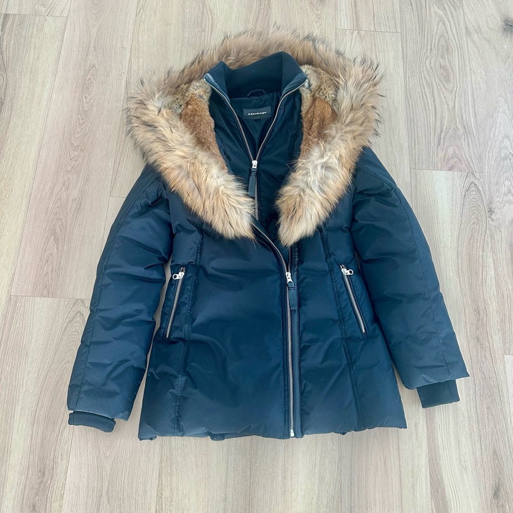Mackage Down Coat | Black | XS | Natural Fur Collar